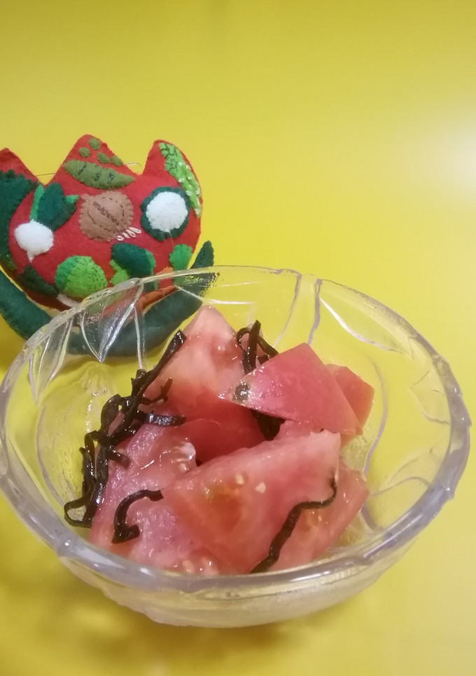 トマトの塩昆布和え-レシピのメイン写真