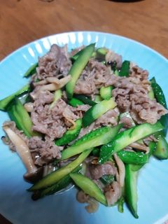 牛肉ときゅうりの和風炒め-レシピのメイン写真