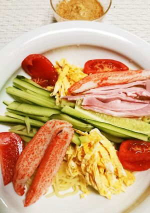 冷やし中華（ごま味噌たれ）-レシピのメイン写真