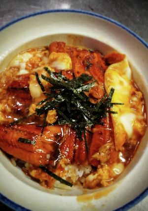 鰻玉丼に豚の蒲焼き丼❨(@≧↺≦@)❩-レシピのメイン写真