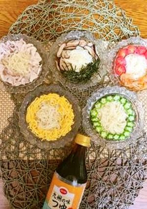 ５種の色変わりそうめん-レシピのメイン写真