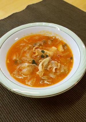 【学校給食】鶏肉とトマト煮込み-レシピのメイン写真