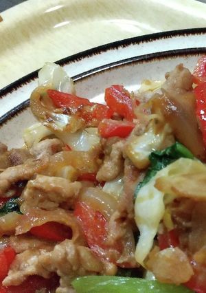豚肉とパプリカの味噌にんにく炒め-レシピのメイン写真
