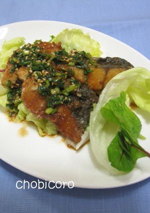 さわらのから揚げ　香味ねぎソースかけ♪-レシピのメイン写真