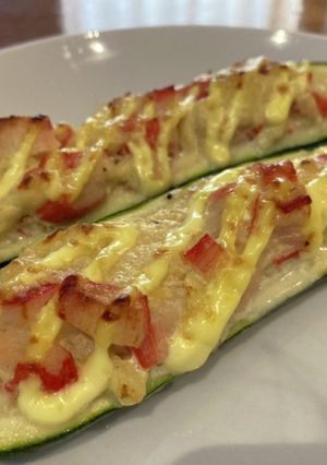 ズッキーニくり抜き焼き-レシピのメイン写真