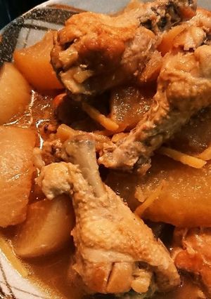 大根1本と手羽元のコク旨煮☆圧力鍋-レシピのメイン写真