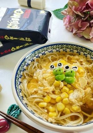 とうもろこしの卵とじ温麺-レシピのメイン写真