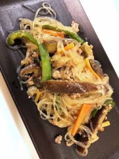 簡単!美味い!茄子と春雨の旨辛肉味噌炒め-レシピのメイン写真