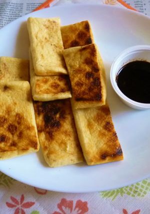 京揚げの網焼き+にんにくわさび醤油-レシピのメイン写真
