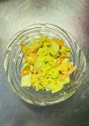 卵入り温野菜サラダ！レンジでチン！-レシピのメイン写真
