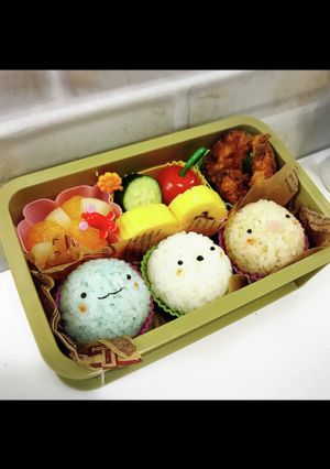 すみっコ☆まぁ〜んまるおにぎり弁当☆-レシピのメイン写真