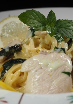 レモンとミントのクリームパスタ-レシピのメイン写真