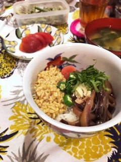 いか、たらこ、納豆、オクラ丼-レシピのメイン写真