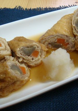 ◆天然水できつねと豚のロール煮◆-レシピのメイン写真