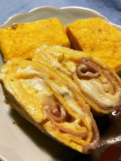 クリームチーズ、生ハム入り卵焼き-レシピのメイン写真