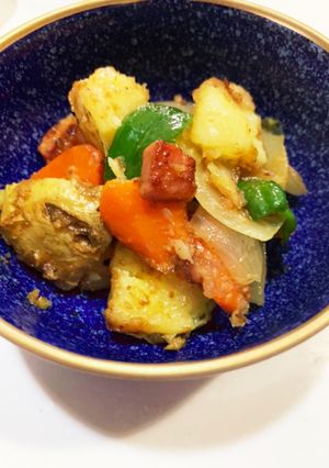 ゆかりのイブクロ　カレージャーマンポテト-レシピのメイン写真