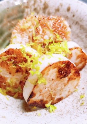 焼くだけでホックホク！長芋のすだち和え-レシピのメイン写真