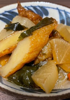 さつま揚げと根菜の玉ねぎ糀煮-レシピのメイン写真