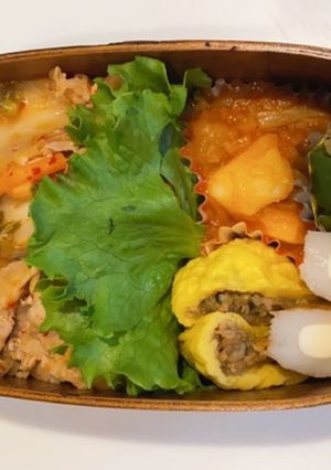 ぷたキム弁当-レシピのメイン写真