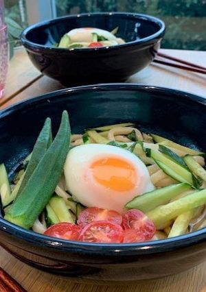 大葉香る♡夏野菜サッパリうどん-レシピのメイン写真