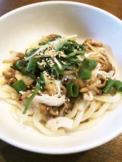 鶏となめこのおろしうどん-レシピのメイン写真