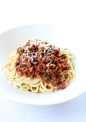 手軽に【ミートソースパスタ】スパゲッティ-レシピのメイン写真