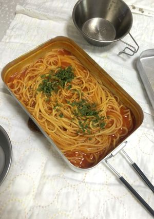 ラージメスティンで作るトマトスープスパ-レシピのメイン写真