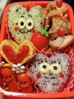 簡単可愛いハートおにぎり弁当-レシピのメイン写真