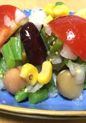 ささげとお豆のサラダ-レシピのメイン写真