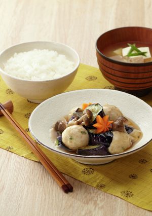 鶏だんごと茄子の和風あんかけ-レシピのメイン写真