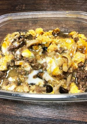 レンチンそぼろの玉子丼　-レシピのメイン写真