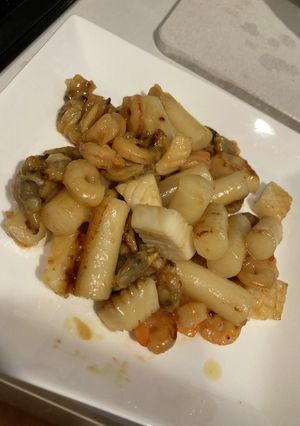 トッポギとシーフードミックスの醤油レモン-レシピのメイン写真