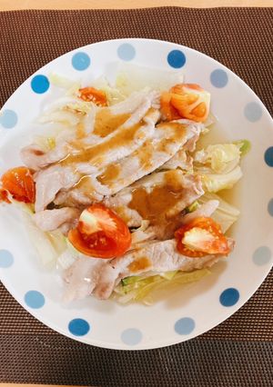 レンジで簡単✩.*˚豚肉温野菜-レシピのメイン写真