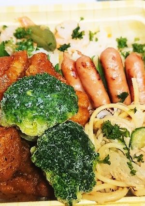 【夫婦弁当88】唐揚げとパスタサラダ-レシピのメイン写真