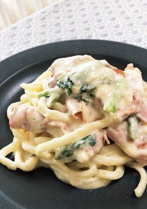 フライパンで簡単☆うどんカルボナーラ-レシピのメイン写真