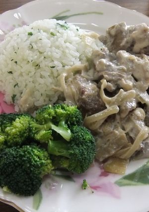 牛肉のクリーム煮プレート-レシピのメイン写真