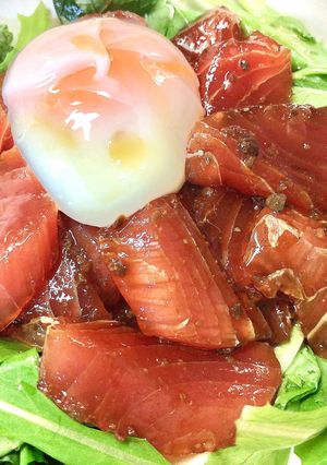 濱納豆でトロトロ食感のマグロユッケ♪-レシピのメイン写真