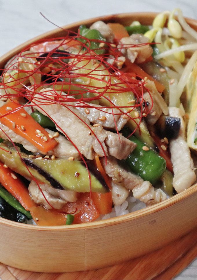ナスと豚オイスター炒め弁当【ＪＡ福井県】-レシピのメイン写真