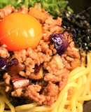 汁なし豚ひき肉となすの混ぜそば