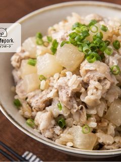 味染みで美味!豚バラと大根の炊き込みご飯-レシピのメイン写真