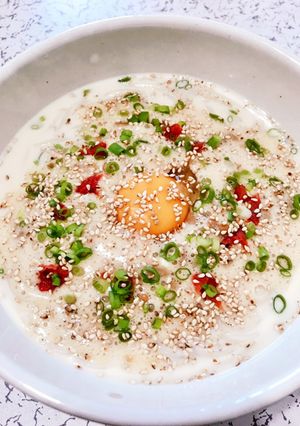 冷たい豆乳と納豆のうどん そうめんでも-レシピのメイン写真
