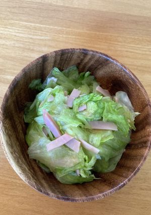簡単!もりもり食べれるハムレタスサラダ-レシピのメイン写真