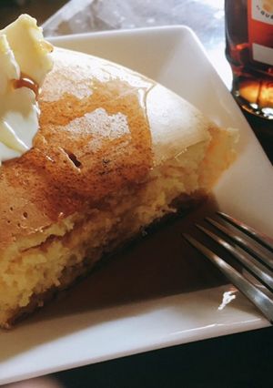 分厚くて大満足！ぐりぐらホットケーキ♡-レシピのメイン写真