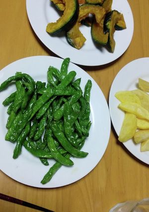 インゲンを素揚げにして食す-レシピのメイン写真