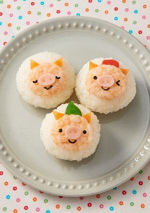 3匹のこぶたおにぎり-レシピのメイン写真