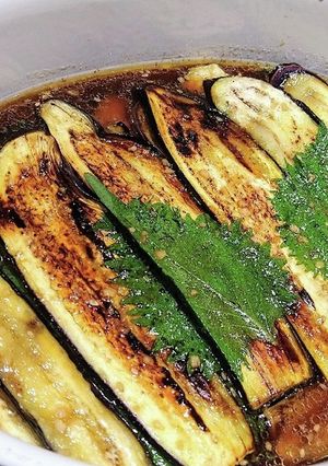焼き茄子とシソのゴマダレ漬け-レシピのメイン写真