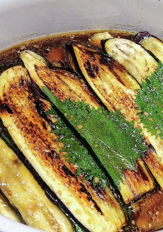 焼き茄子とシソのゴマダレ漬け-レシピのメイン写真
