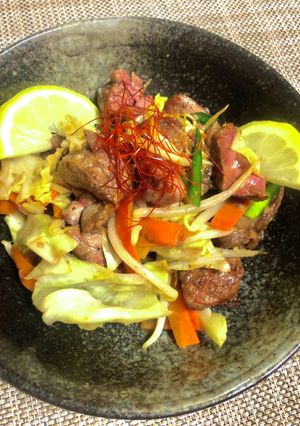 簡単！野菜パックで鶏レバー炒め-レシピのメイン写真