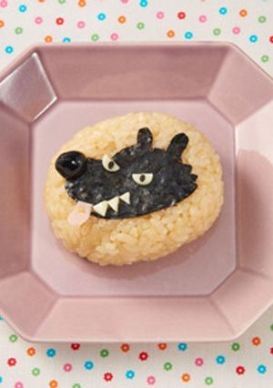 オオカミさんおにぎり-レシピのメイン写真