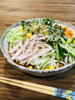 夏休みのお昼に★豆乳さっぱりサラダうどん-レシピのメイン写真